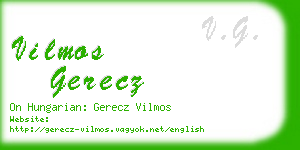 vilmos gerecz business card